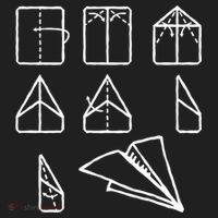 Paper Airplane Folding Instruction Gift Beanie thumb 2