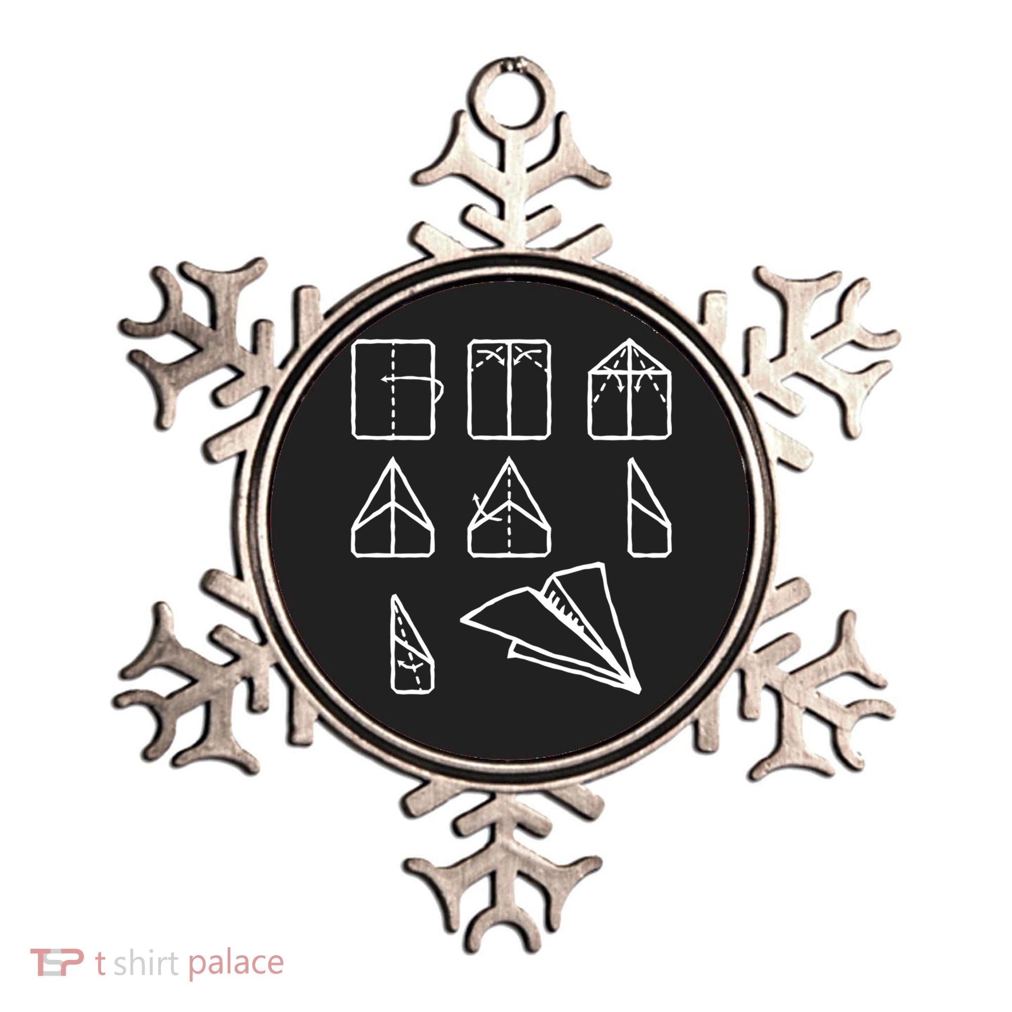Paper Airplane Folding Instruction Gift Ornament