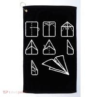 Paper Airplane Folding Instruction Gift Golf Towel thumb 0