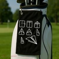 Paper Airplane Folding Instruction Gift Golf Towel thumb 2