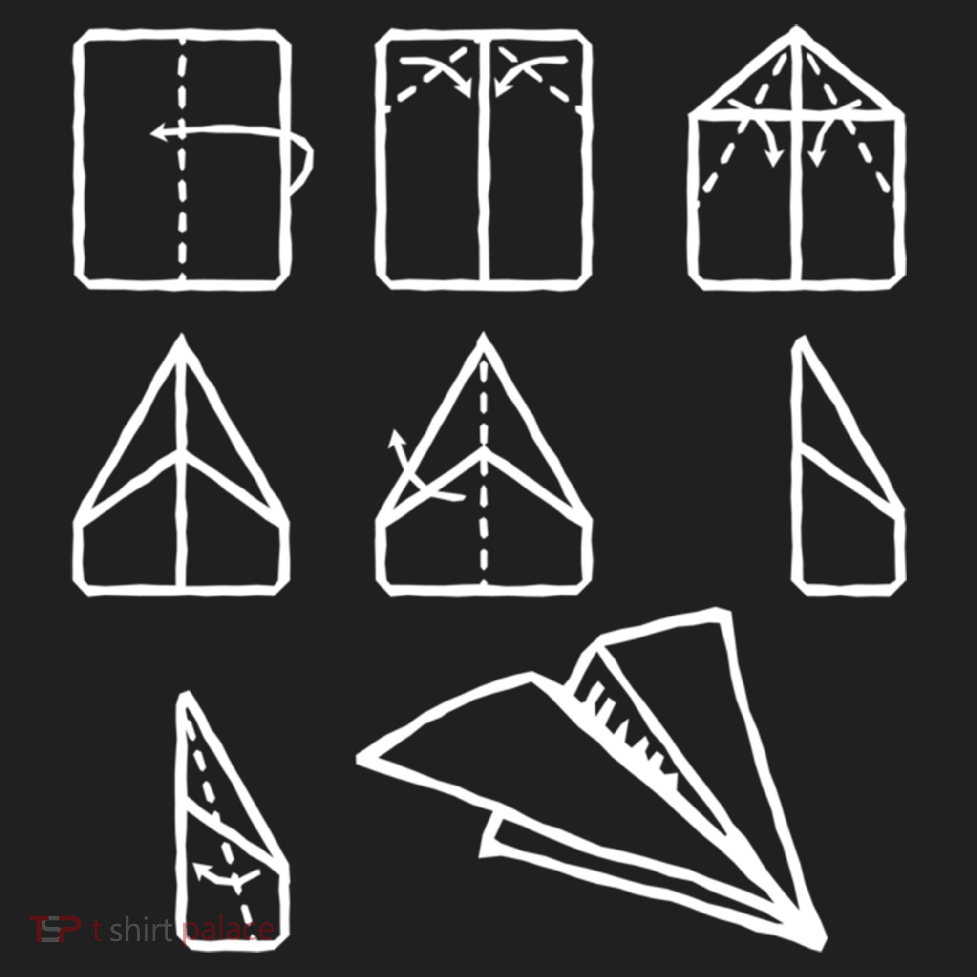 Paper Airplane Folding Instruction Gift Golf Towel