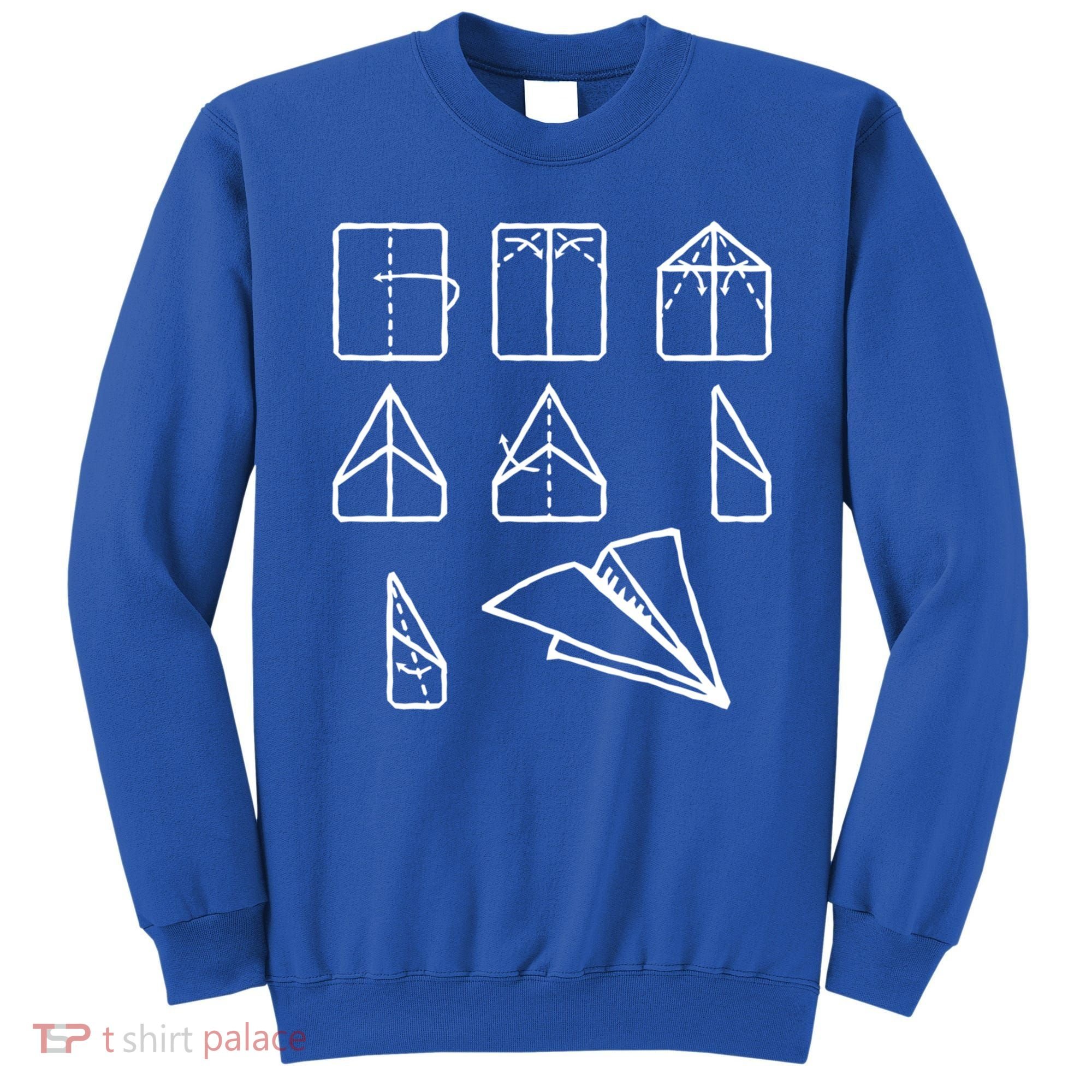 Paper Airplane Folding Instruction Gift Sweatshirt
