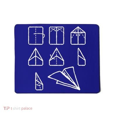 Paper Airplane Folding Instruction Gift Mousepad