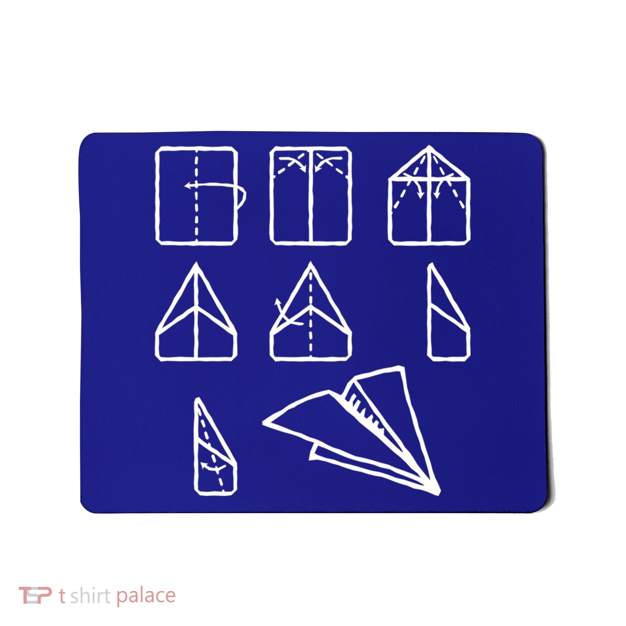 Paper Airplane Folding Instruction Gift Mousepad