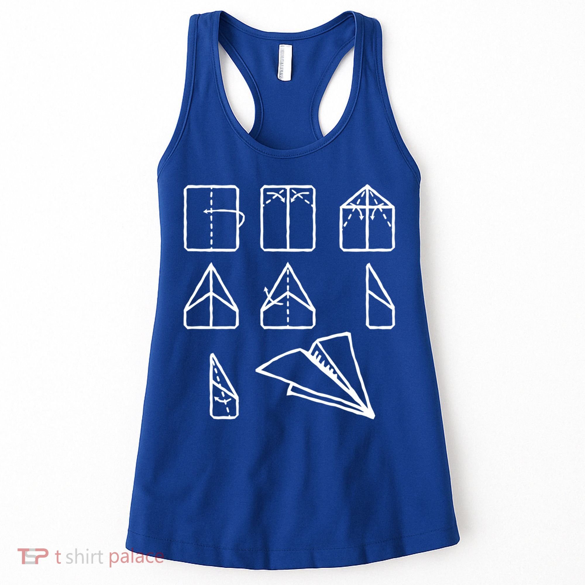 Paper Airplane Folding Instruction Gift Women's Tank Top