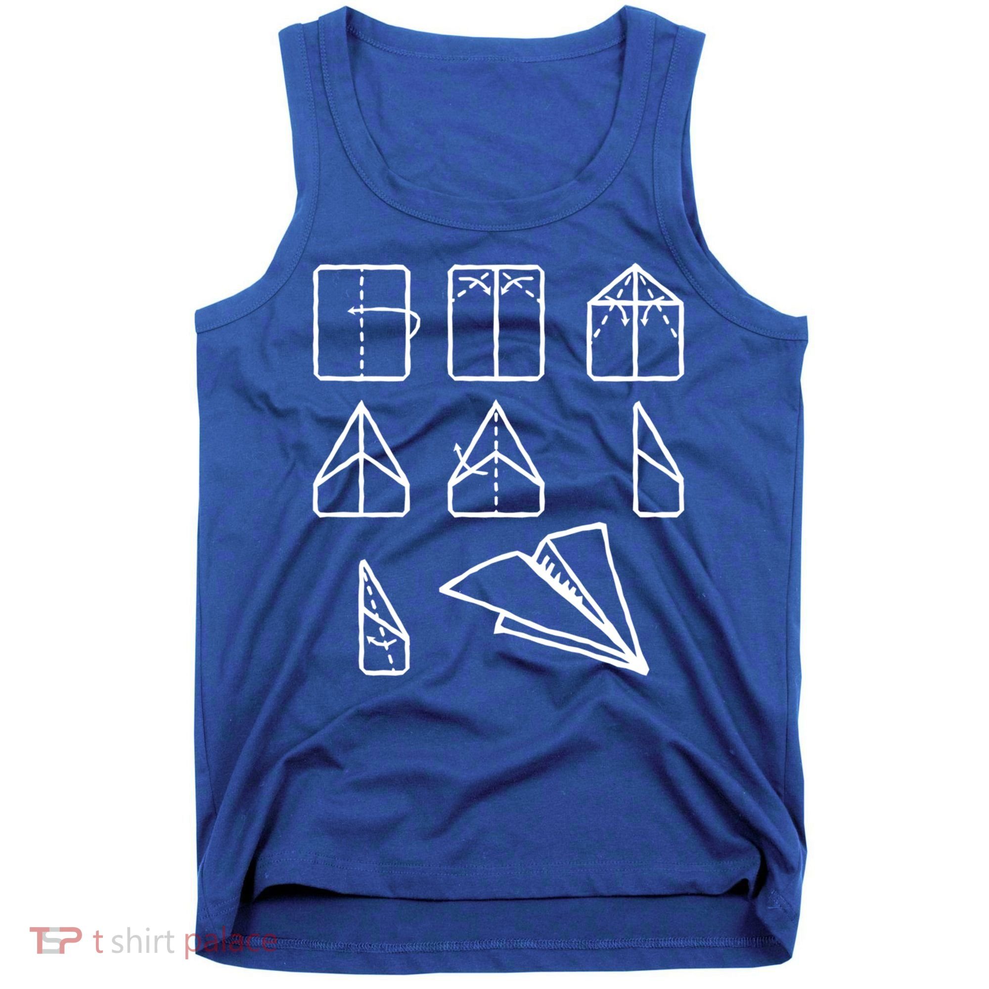 Paper Airplane Folding Instruction Gift Tank Top