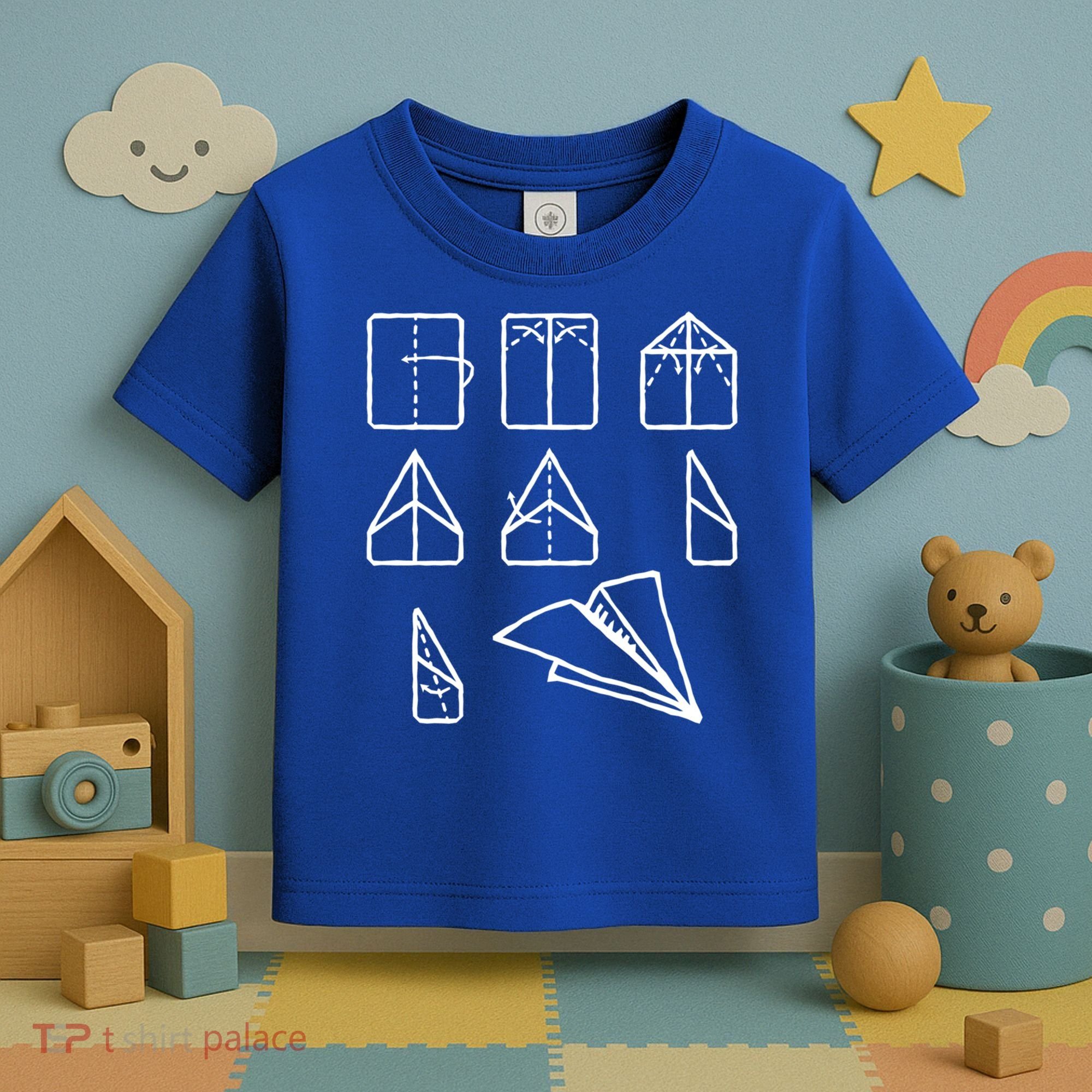 Paper Airplane Folding Instruction Gift Toddler T-Shirt