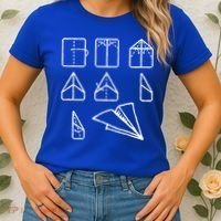 Paper Airplane Folding Instruction Gift Women's T-Shirt thumb 2