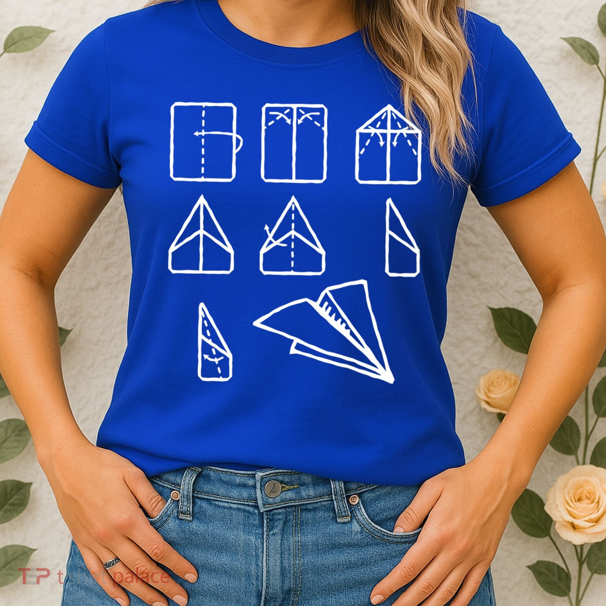 Paper Airplane Folding Instruction Gift Women's T-Shirt