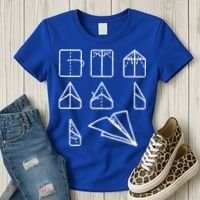 Paper Airplane Folding Instruction Gift Women's T-Shirt thumb 3