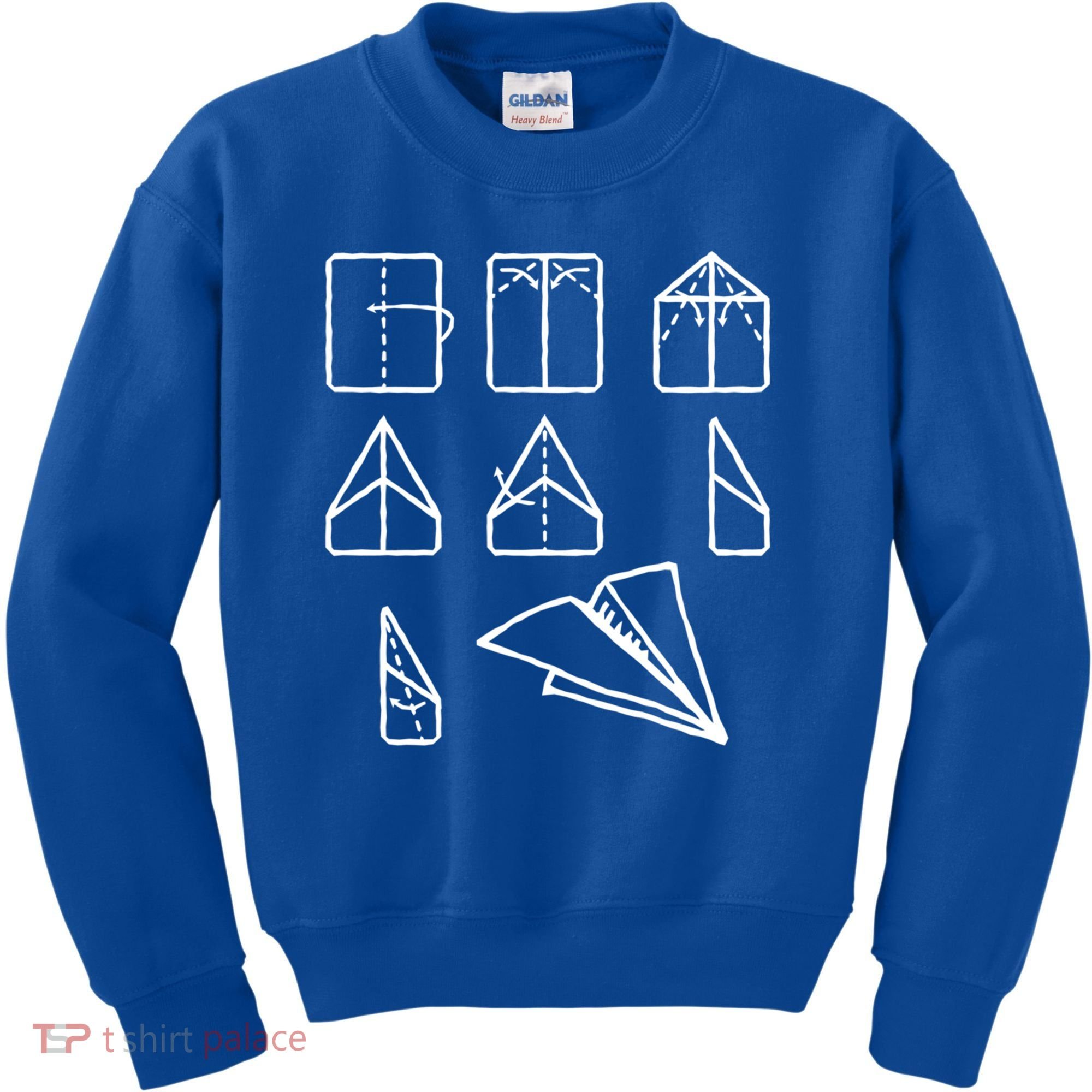Paper Airplane Folding Instruction Gift Kids Sweatshirt