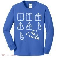 Paper Airplane Folding Instruction Gift Kids Long Sleeve Shirt thumb 0