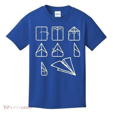 Paper Airplane Folding Instruction Gift Kids T-Shirt