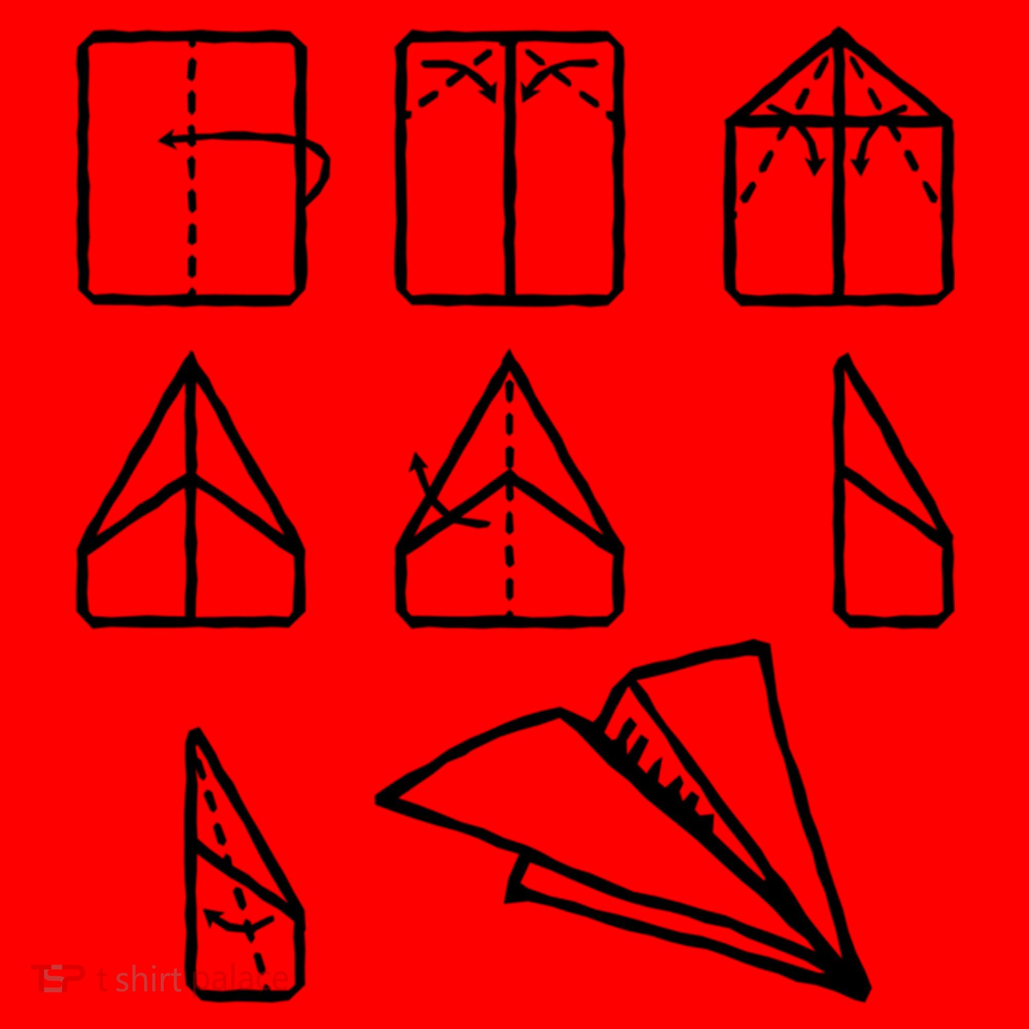 Paper Airplane Folding Instruction Gift Santa Hat