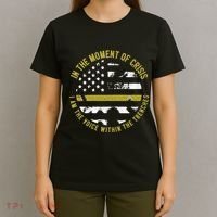 Police And Fire 911 Dispatcher Thin Gold Line Flag T-Shirt thumb 4