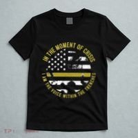 Police And Fire 911 Dispatcher Thin Gold Line Flag T-Shirt thumb 5
