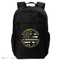 Police And Fire 911 Dispatcher Thin Gold Line Flag Backpack thumb 0