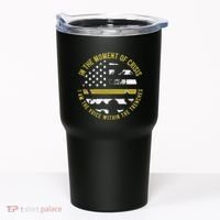Police And Fire 911 Dispatcher Thin Gold Line Flag Tumbler thumb 0