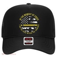 Police And Fire 911 Dispatcher Thin Gold Line Flag Hat thumb 0