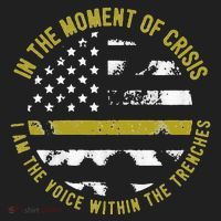 Police And Fire 911 Dispatcher Thin Gold Line Flag Hat thumb 2