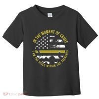 Police And Fire 911 Dispatcher Thin Gold Line Flag Toddler T-Shirt thumb 0