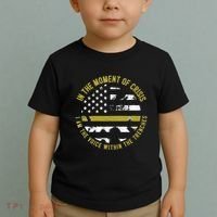 Police And Fire 911 Dispatcher Thin Gold Line Flag Toddler T-Shirt thumb 2