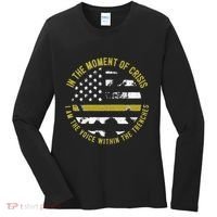 Police And Fire 911 Dispatcher Thin Gold Line Flag Women's Long Sleeve Shirt thumb 0
