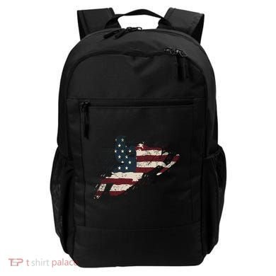 Proud American Flag Snowmobiling Gift Snowmobile Riding Gift Backpack