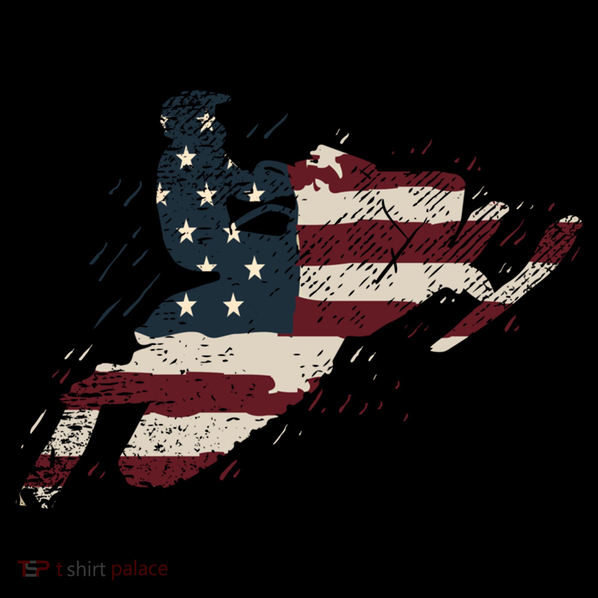 Proud American Flag Snowmobiling Gift Snowmobile Riding Gift Women's Hoodie