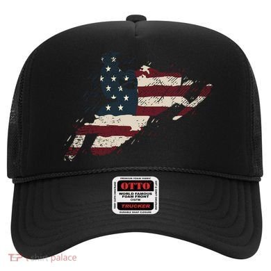 Proud American Flag Snowmobiling Gift Snowmobile Riding Gift Hat