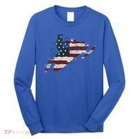 Proud American Flag Snowmobiling Gift Snowmobile Riding Gift Long Sleeve Shirt thumb 0