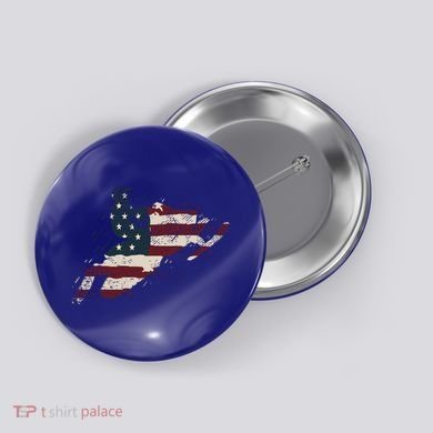 Proud American Flag Snowmobiling Gift Snowmobile Riding Gift Button