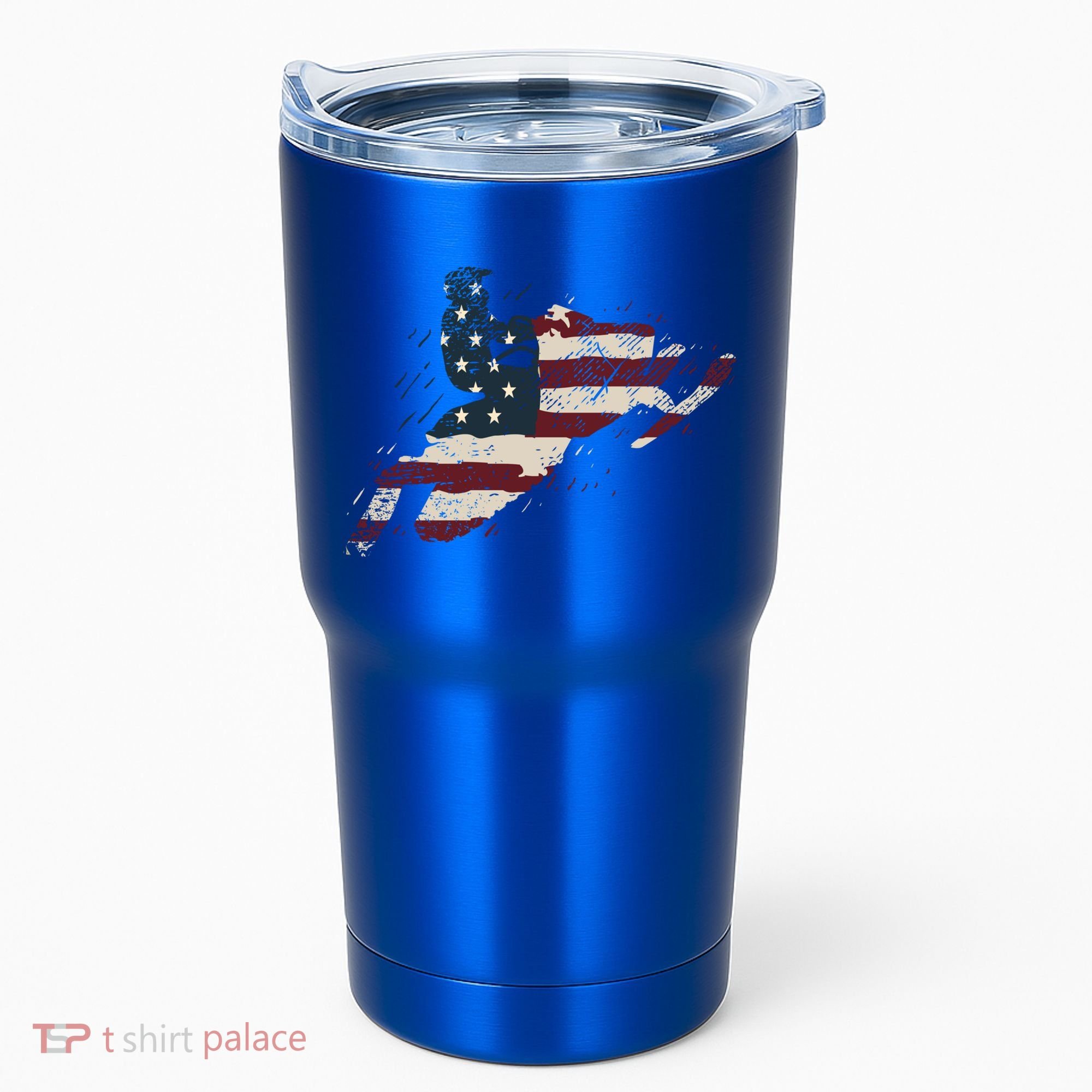 Proud American Flag Snowmobiling Gift Snowmobile Riding Gift Tumbler