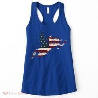 Proud American Flag Snowmobiling Gift Snowmobile Riding Gift Women's Tank Top thumb 0