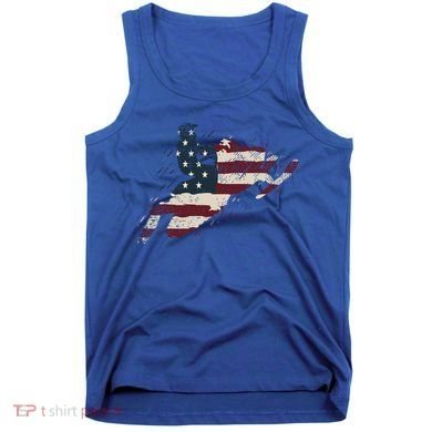 Proud American Flag Snowmobiling Gift Snowmobile Riding Gift Tank Top