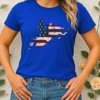 Proud American Flag Snowmobiling Gift Snowmobile Riding Gift Women's T-Shirt thumb 2