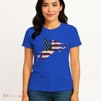 Proud American Flag Snowmobiling Gift Snowmobile Riding Gift Women's T-Shirt thumb 4