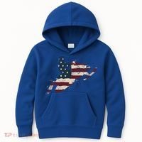 Proud American Flag Snowmobiling Gift Snowmobile Riding Gift Kids Hoodie thumb 0