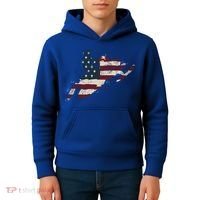 Proud American Flag Snowmobiling Gift Snowmobile Riding Gift Kids Hoodie thumb 4
