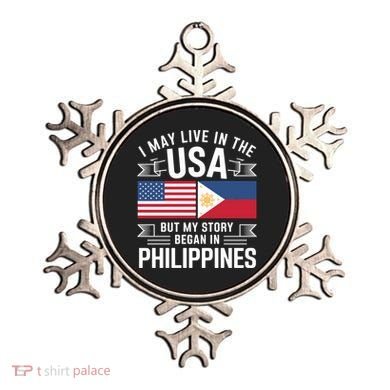 Philippines American Flag Usa Filipino Roots Present Ornament