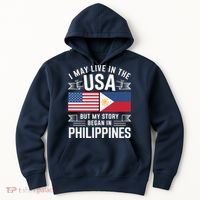 Philippines American Flag Usa Filipino Roots Present Hoodie thumb 0