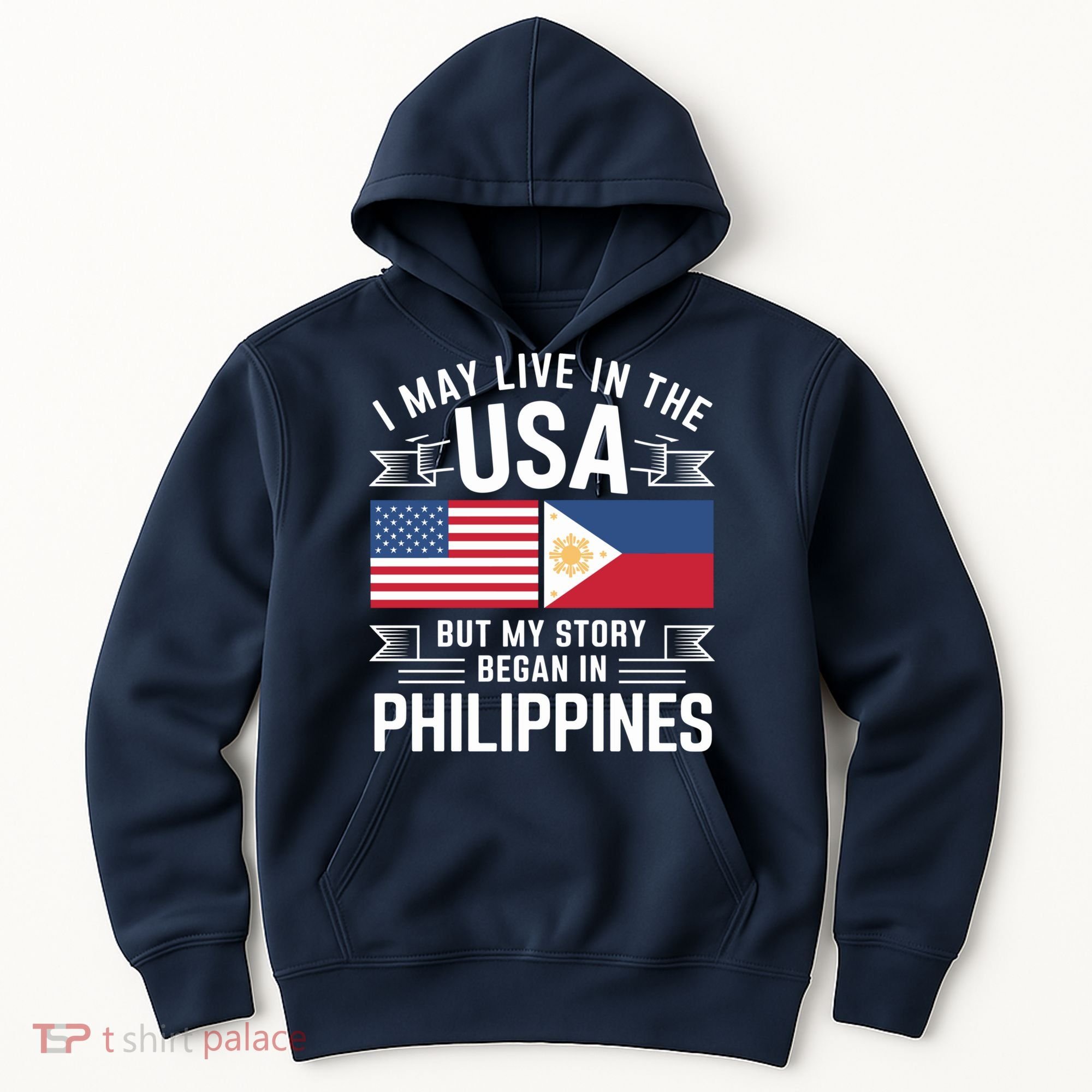 Philippines American Flag Usa Filipino Roots Present Hoodie