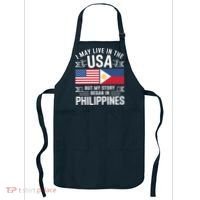 Philippines American Flag Usa Filipino Roots Present Apron thumb 0