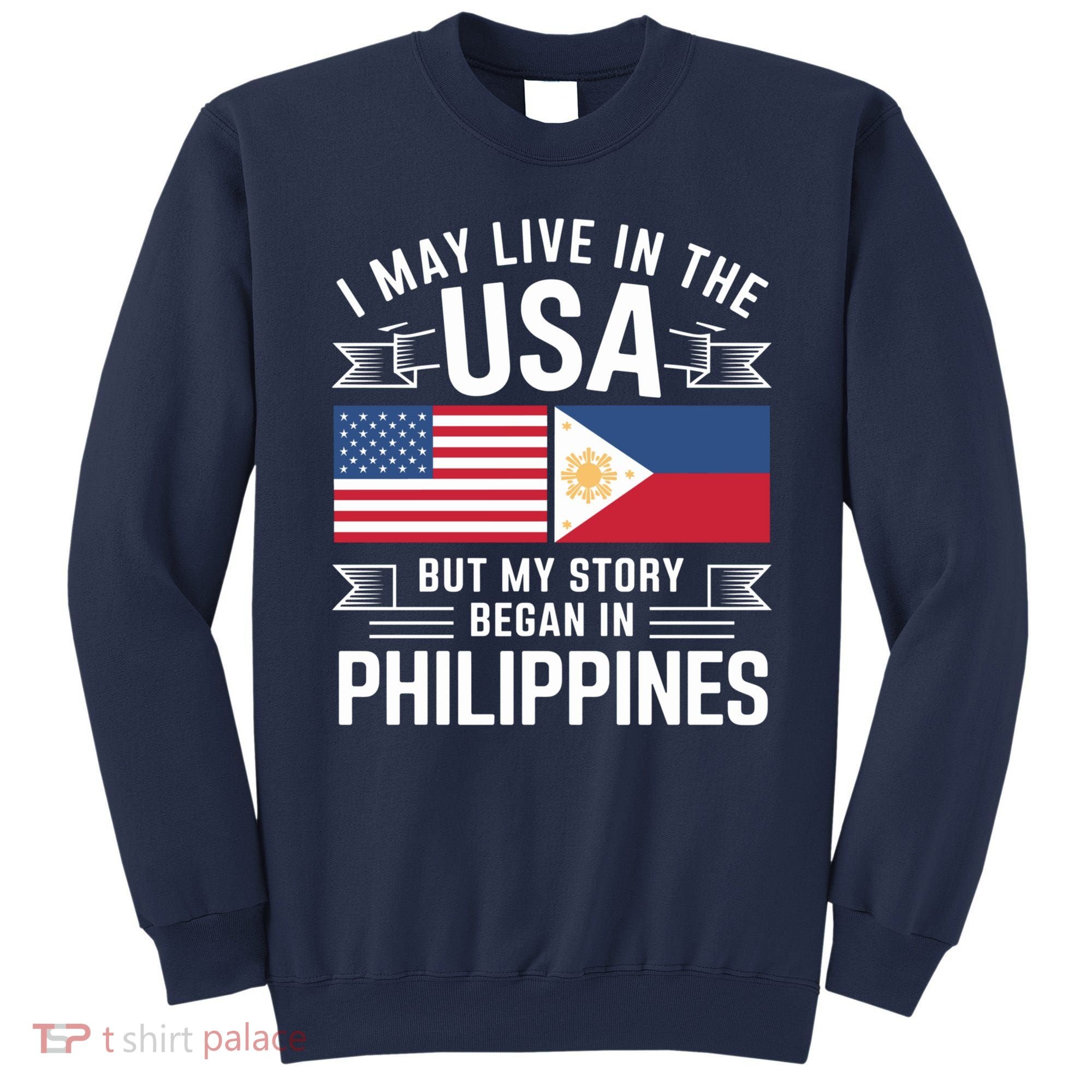 Philippines American Flag Usa Filipino Roots Present Sweatshirt