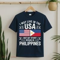 Philippines American Flag Usa Filipino Roots Present T-Shirt thumb 2