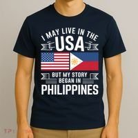 Philippines American Flag Usa Filipino Roots Present T-Shirt thumb 3