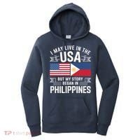 Philippines American Flag Usa Filipino Roots Present Women's Hoodie thumb 0