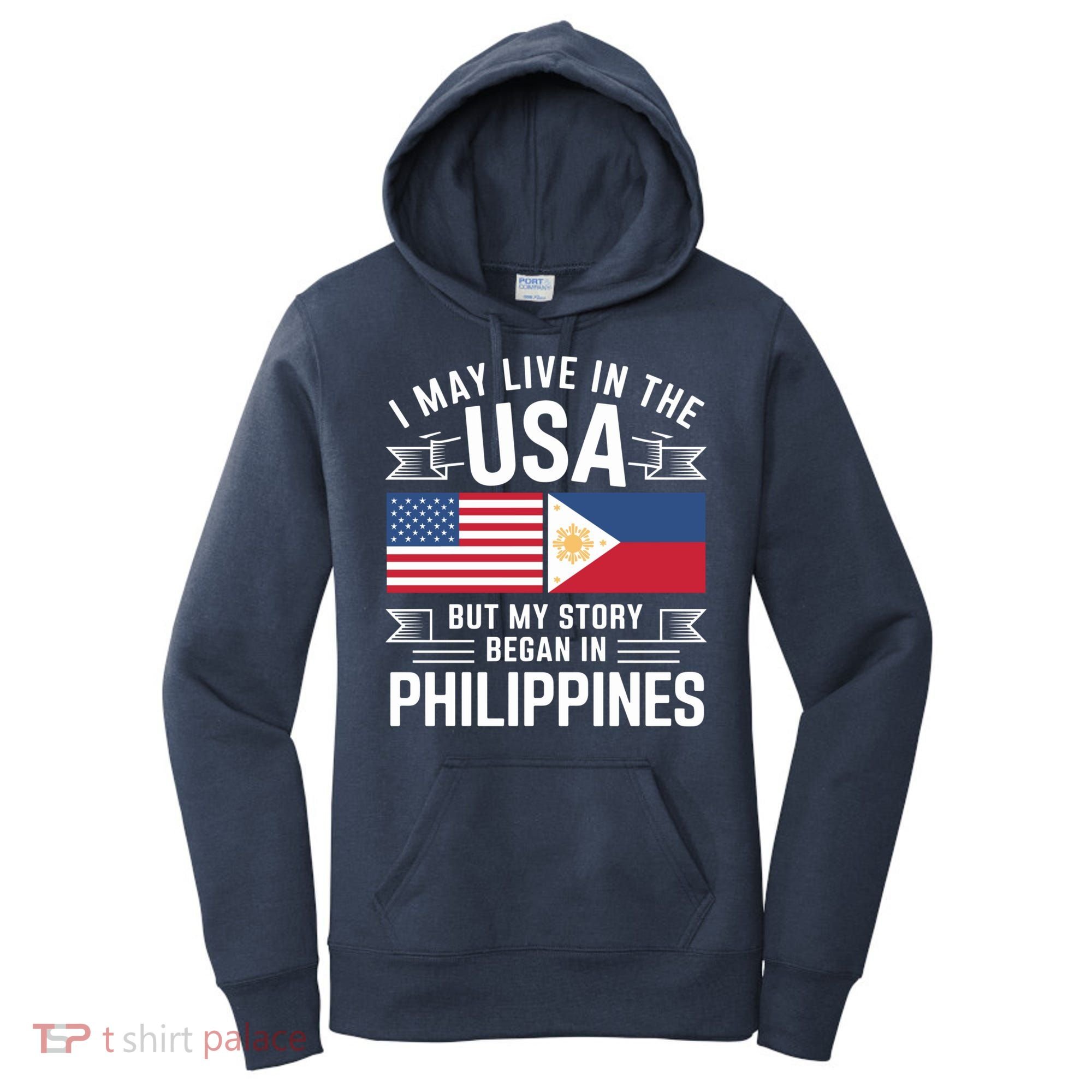 Philippines American Flag Usa Filipino Roots Present Women's Hoodie