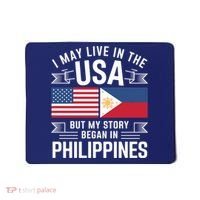 Philippines American Flag Usa Filipino Roots Present Mousepad thumb 0