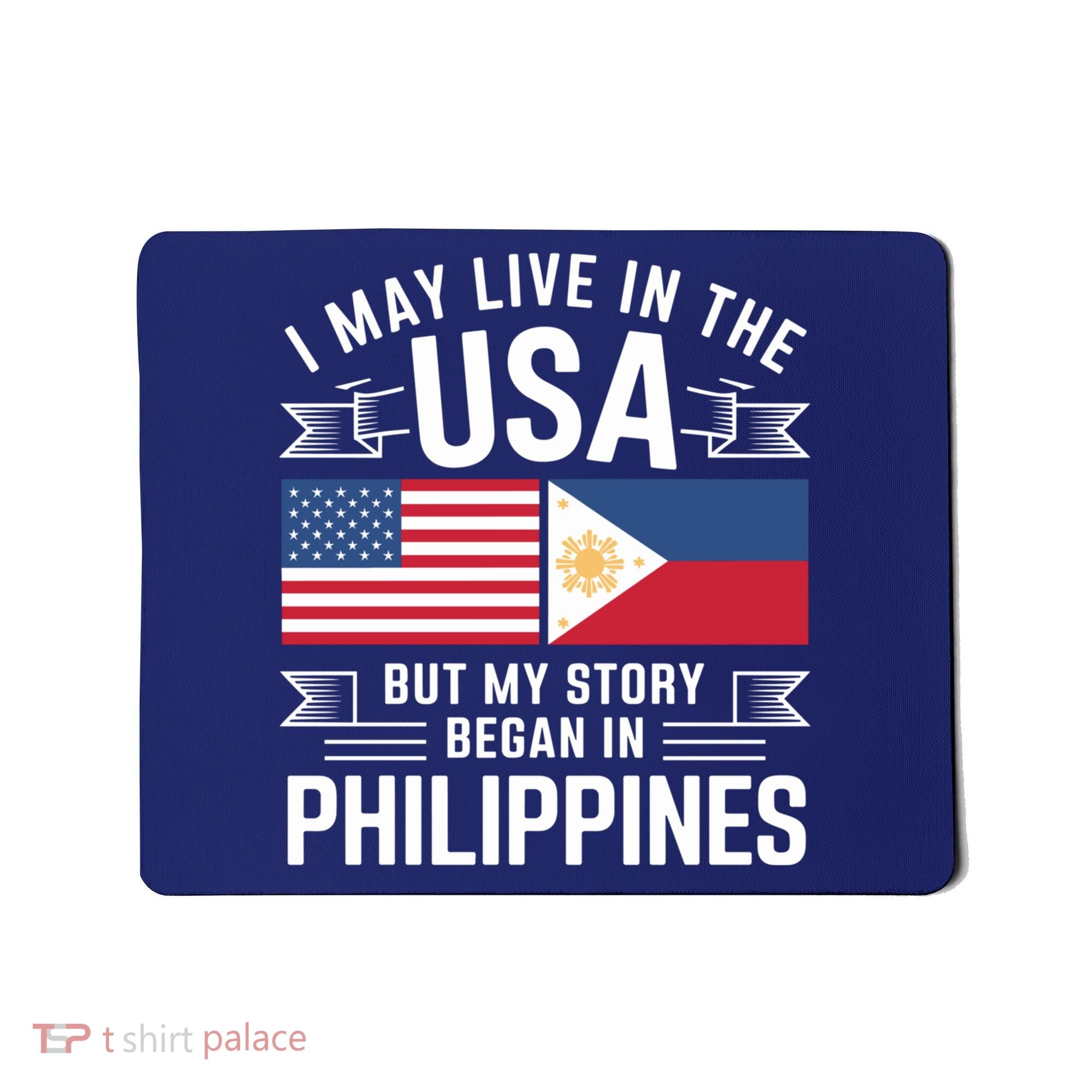 Philippines American Flag Usa Filipino Roots Present Mousepad